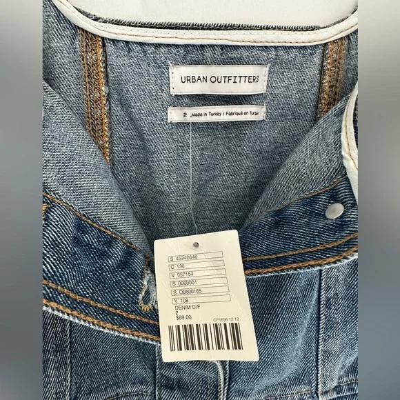 *SOLD* NWT Urban Outfitters Mini Denim Dress - Picture 4 of 6